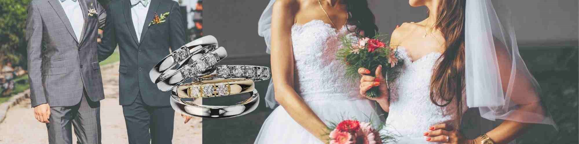 Unisex vielsesringe i guld eller hvidguld